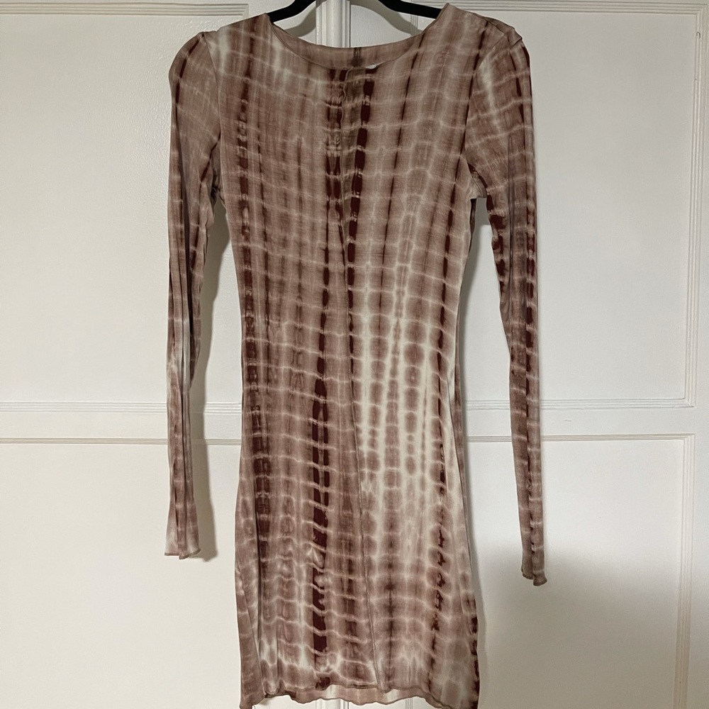 ✨princess polly - joani tie dye mini dress brown